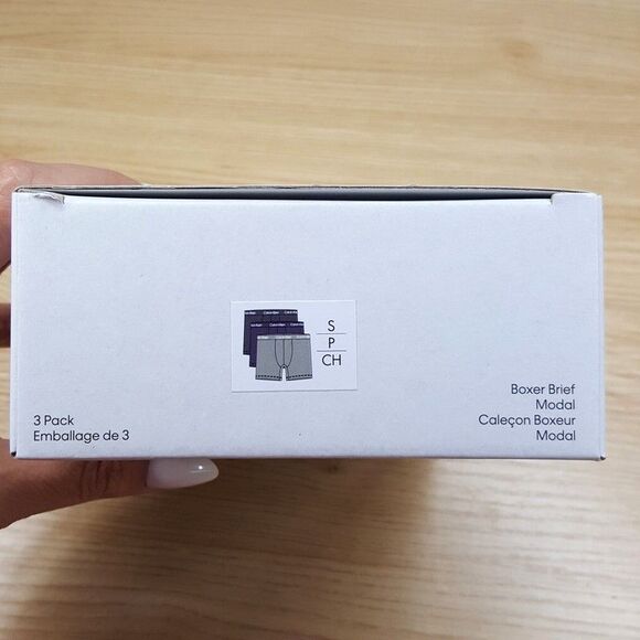 CALVIN KLEIN Boxer Brief Mens Small Gray Plum Tan 3-Pack Ultra Soft Modern Logo - Picture 3 of 6